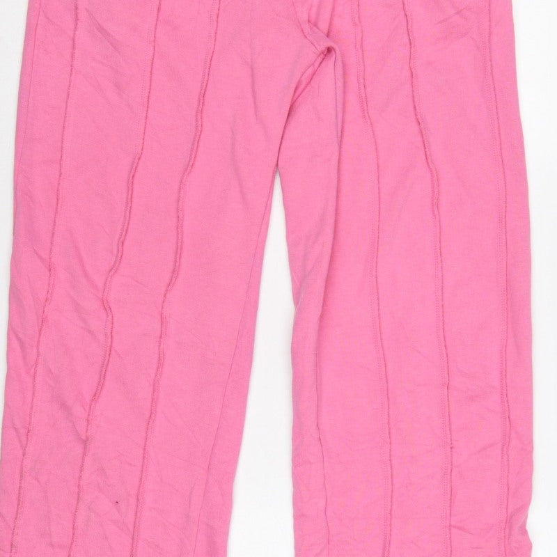 Additional view of boohooMAN Men’s Pink S Sweatpants Drawstring Elastic Waist Logo Joggers