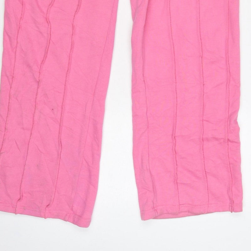 Additional view of boohooMAN Men’s Pink S Sweatpants Drawstring Elastic Waist Logo Joggers