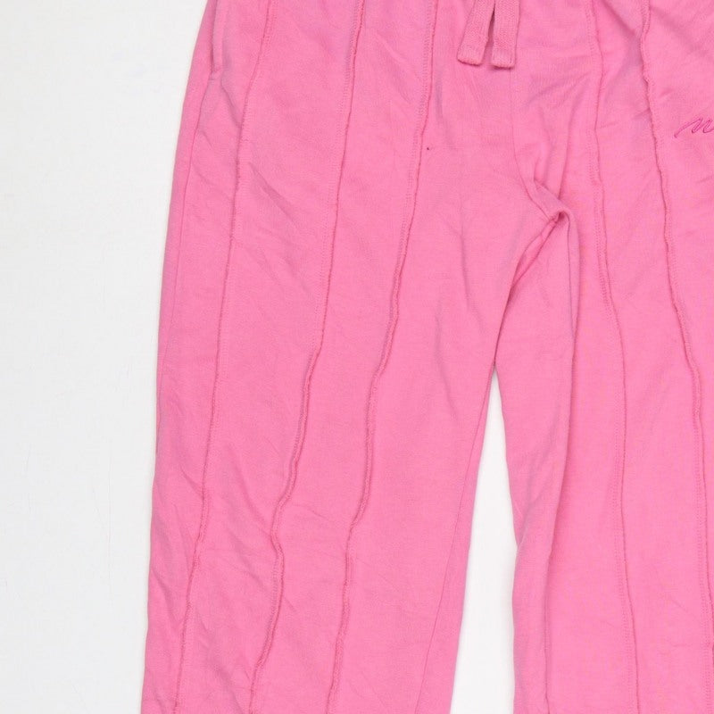 Additional view of boohooMAN Men’s Pink S Sweatpants Drawstring Elastic Waist Logo Joggers