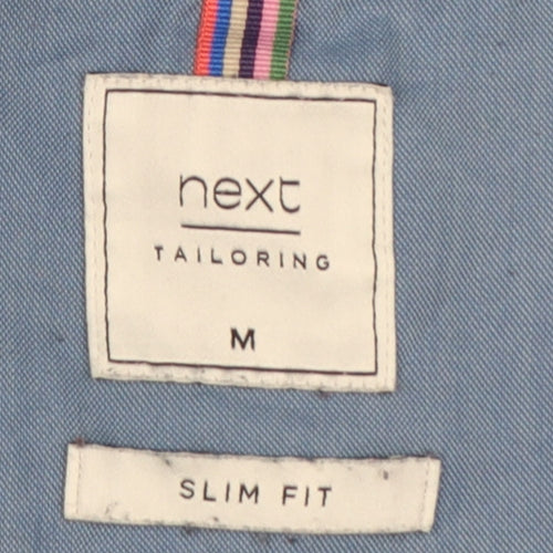 Next Men’s Blue M Slim Fit Button Down Long Sleeve Shirt