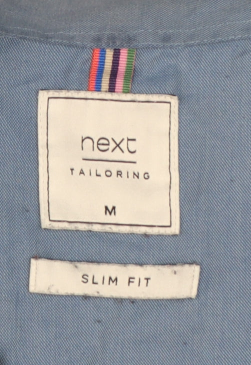 Next Men’s Blue M Slim Fit Button Down Long Sleeve Shirt