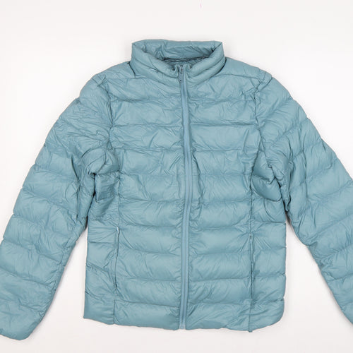 Marks and Spencer Women Blue UK 10 Puffer Jacket Down Stormwear