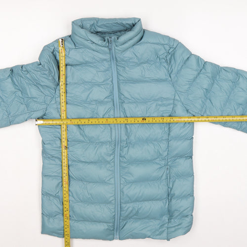 Marks and Spencer Women Blue UK 10 Puffer Jacket Down Stormwear