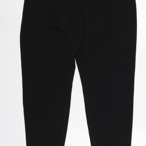 Wallis Women’s Black UK 14 Tapered Stretch Elastic Waist Trousers