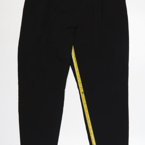Wallis Women’s Black UK 14 Tapered Stretch Elastic Waist Trousers