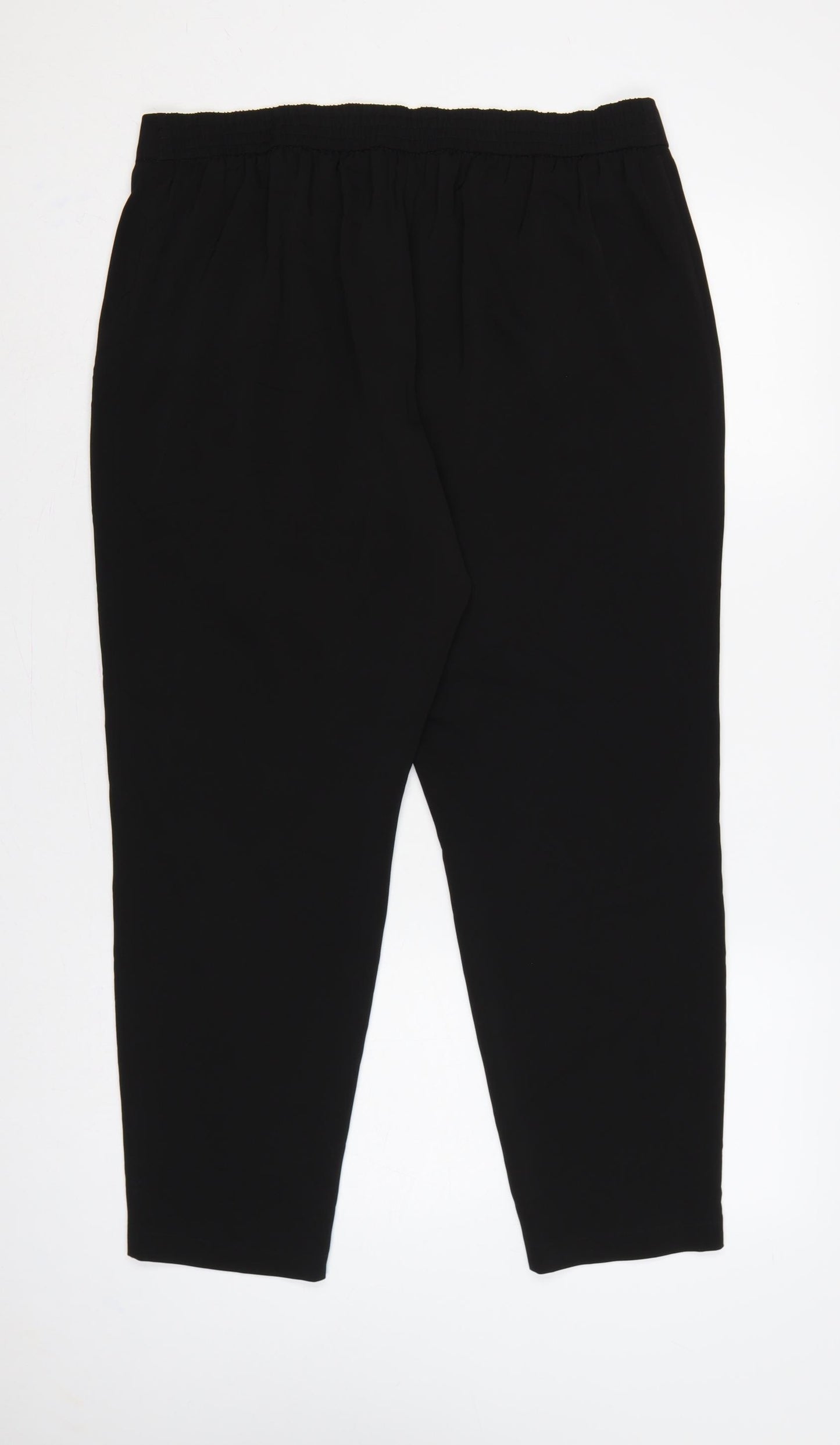 Wallis Women’s Black UK 14 Tapered Stretch Elastic Waist Trousers