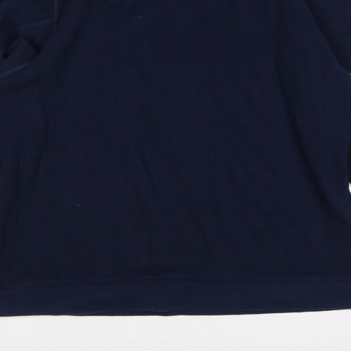 Nike Men’s Blue Grey Striped Sleeve Crew Neck Pullover Sweatshirt XL