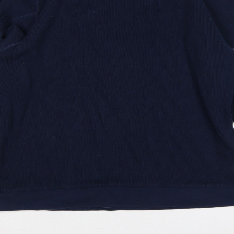 Nike Men’s Blue Grey Striped Sleeve Crew Neck Pullover Sweatshirt XL