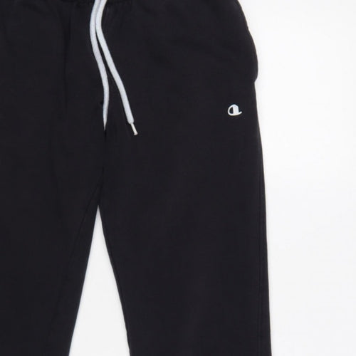 Champion Unisex Adults Black Small Logo Fleece Jogger Sweatpants