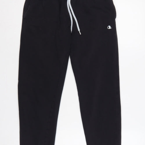 Champion Unisex Adults Black Small Logo Fleece Jogger Sweatpants