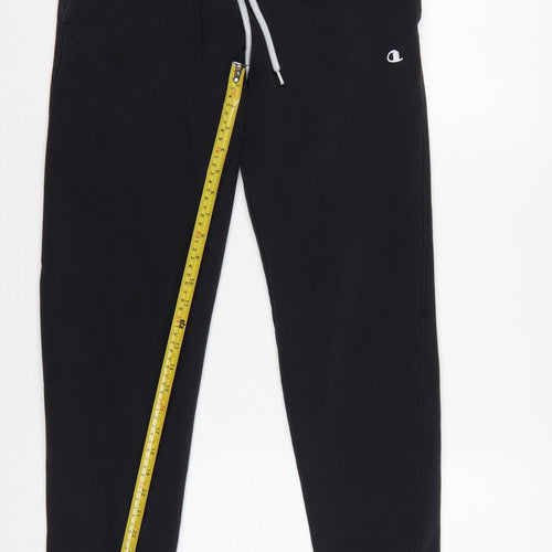 Champion Unisex Adults Black Small Logo Fleece Jogger Sweatpants