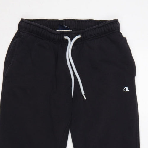 Champion Unisex Adults Black Small Logo Fleece Jogger Sweatpants
