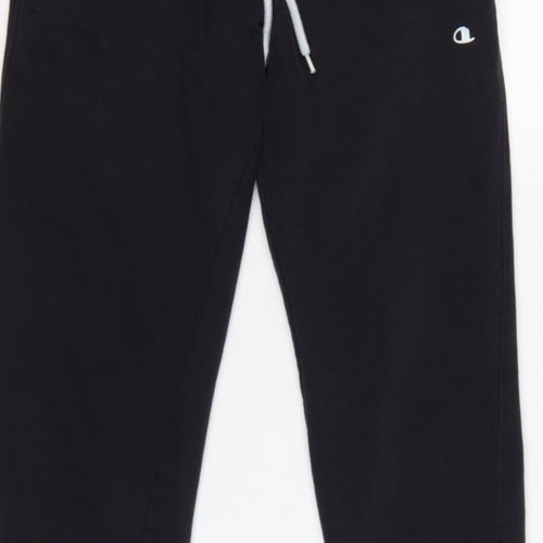Champion Unisex Adults Black Small Logo Fleece Jogger Sweatpants