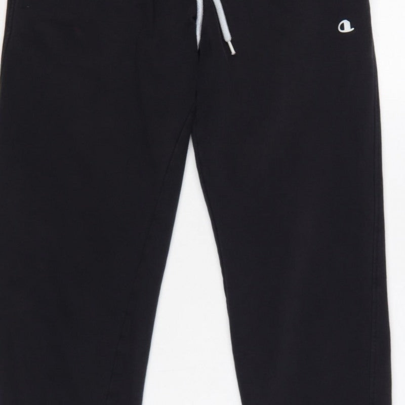 Champion Unisex Adults Black Small Logo Fleece Jogger Sweatpants