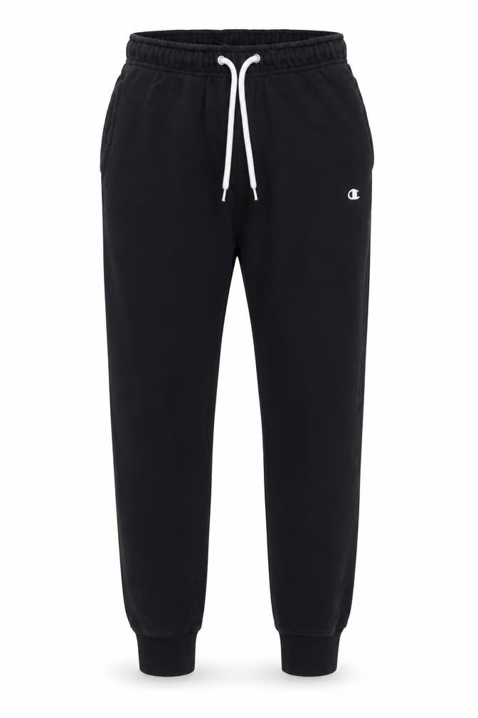 Champion Unisex Adults Black Small Logo Fleece Jogger Sweatpants