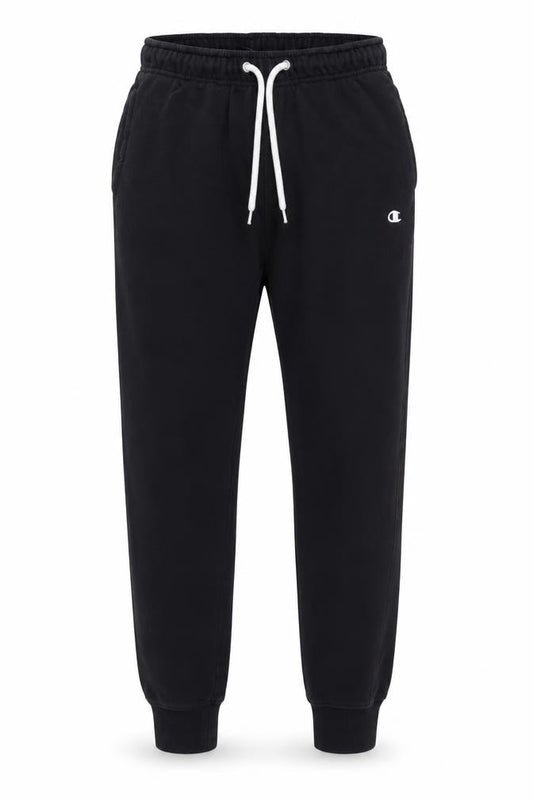 Champion Unisex Adults Black Small Logo Fleece Jogger Sweatpants