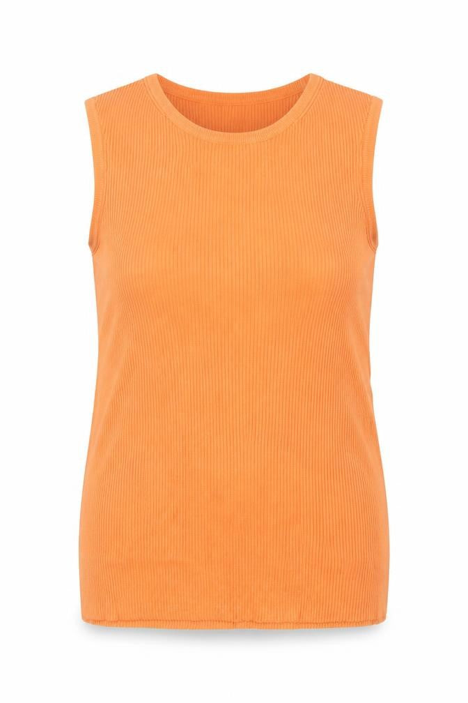 Marks and Spencer Women Orange UK 16 Ribbed Knit Camisole Tank Top