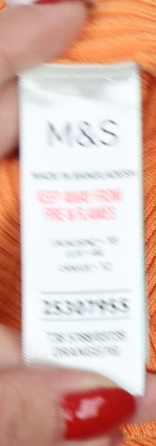 Marks and Spencer Women Orange UK 16 Ribbed Knit Camisole Tank Top