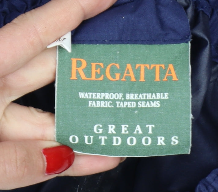 Regatta Men’s Blue M Waterproof Breathable Rain Trousers Drawstring