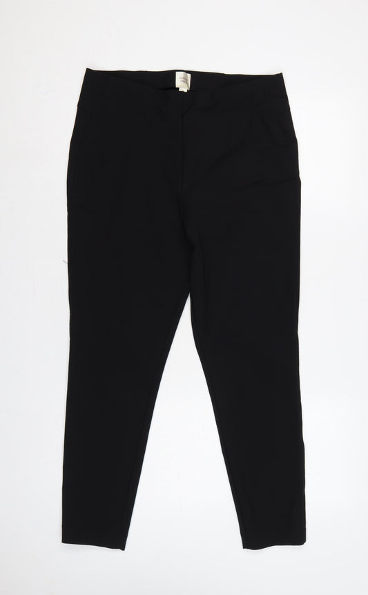 Autres Filles Women Black L High Rise Stretch Nylon Leggings