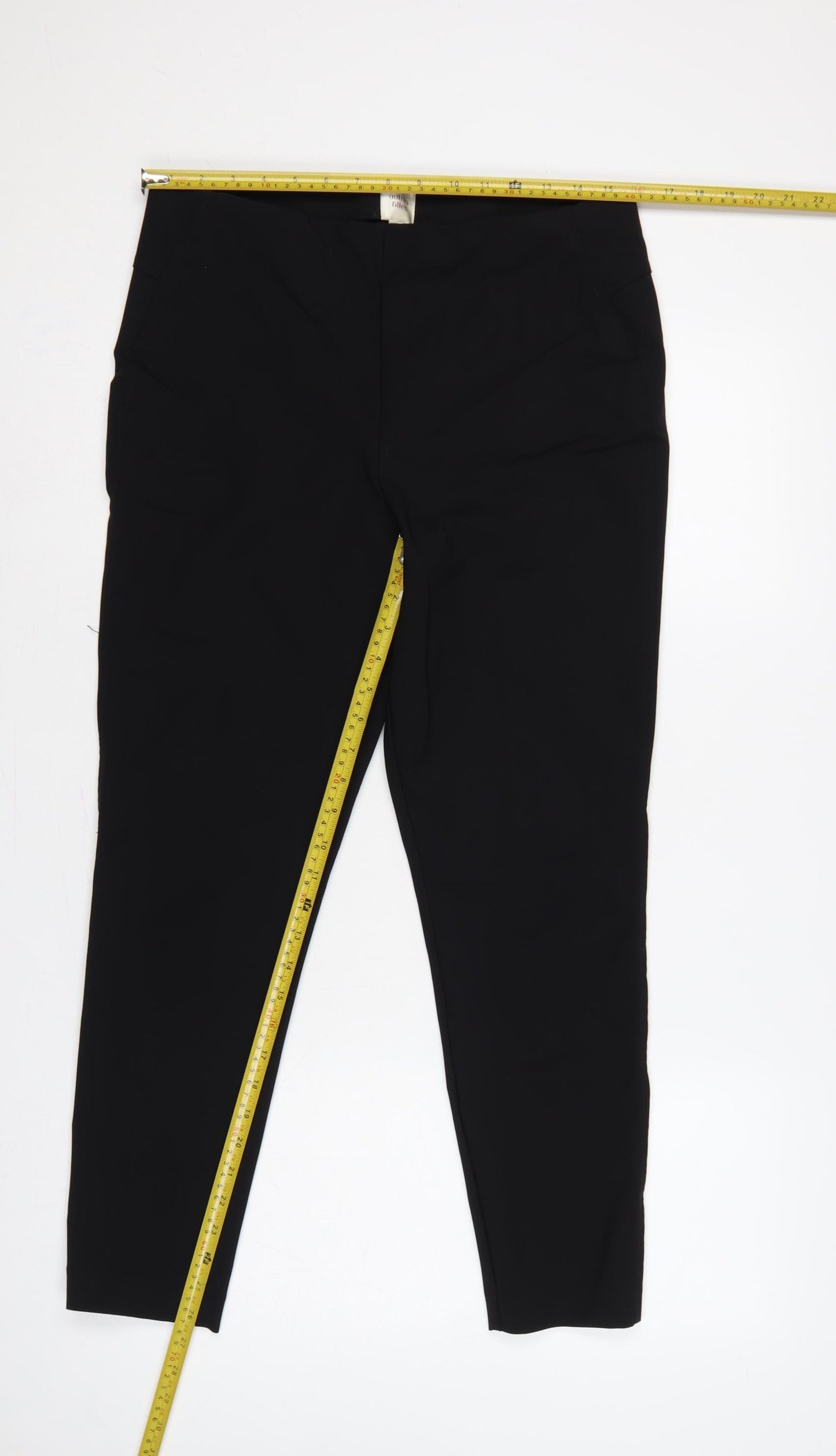 Autres Filles Women Black L High Rise Stretch Nylon Leggings