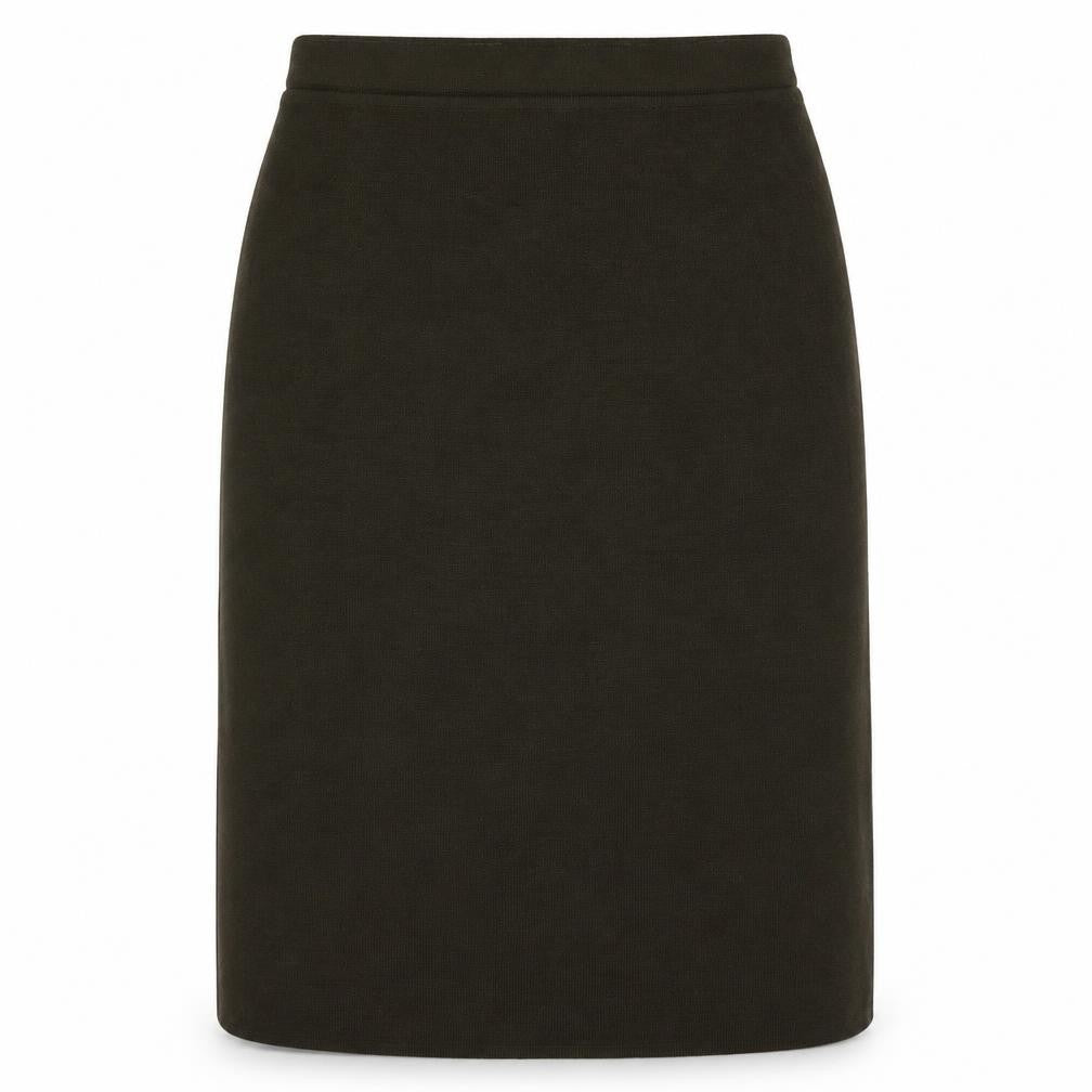 St Michael Women Brown UK 12 Wool Blend Knit Pencil Knee Skirt