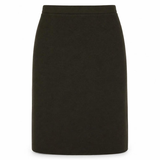 St Michael Women Brown UK 12 Wool Blend Knit Pencil Knee Skirt
