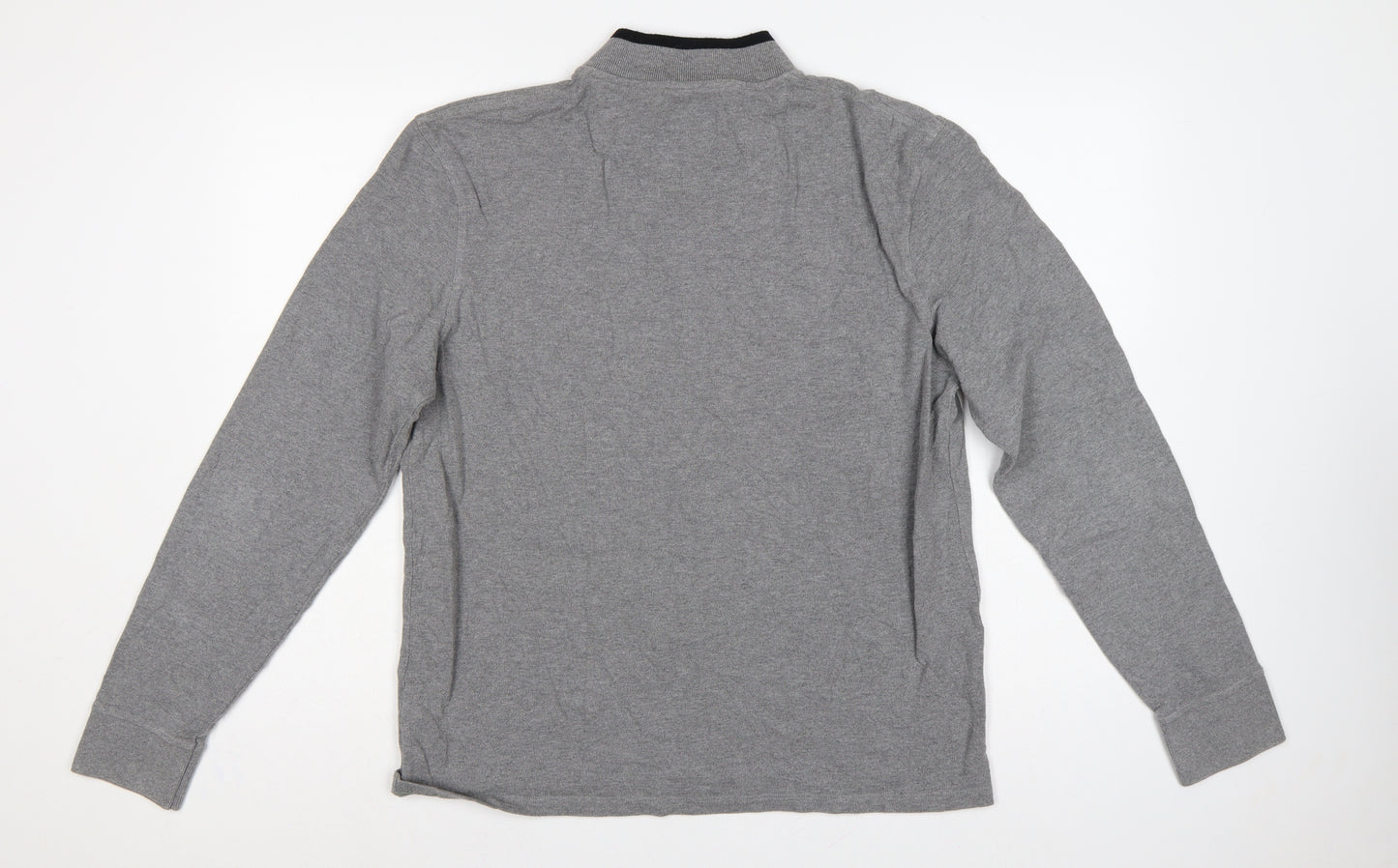 Barbour International Men’s Grey L 1/4 Zip Logo Sweatshirt