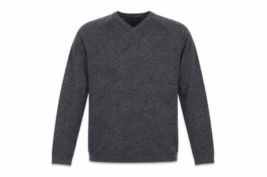 Twisted Soul Men’s Grey Small V-Neck Knit Pullover Jumper