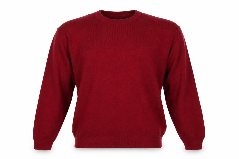 Marks and Spencer Men Red L Lambswool Crew Neck Pullover Jumper Vintage
