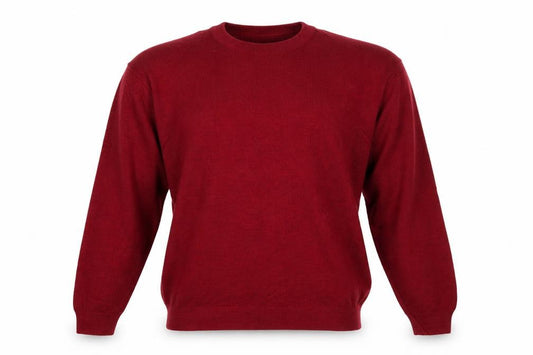 Marks and Spencer Men Red L Lambswool Crew Neck Pullover Jumper Vintage