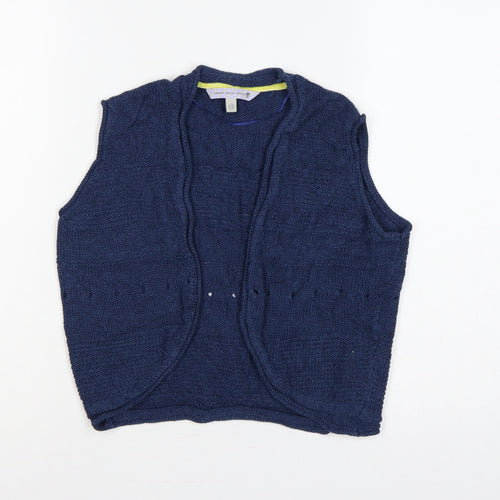 Fat Face Women’s Blue Size 14 Sleeveless V-Neck Knit Vest Jumper