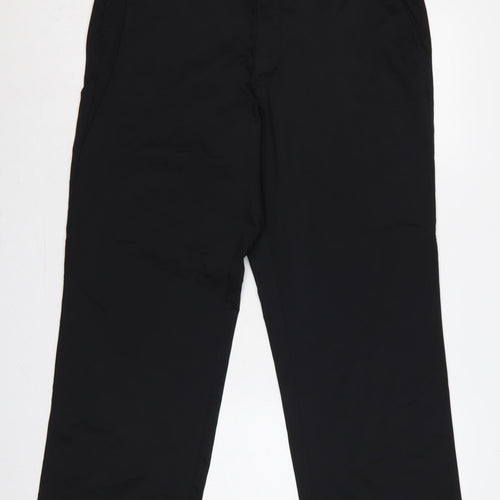 Adidas Men’s Black 36x30 Climalite Straight Dress Trousers