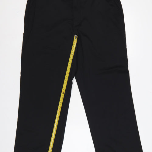 Adidas Men’s Black 36x30 Climalite Straight Dress Trousers
