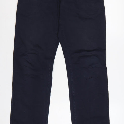 UNIQLO Men's Navy 31x34 Cotton Straight Chino Trousers
