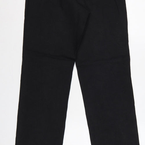 VIGSAW Women’s Black Size 10 Linen Blend High Rise Straight Trousers