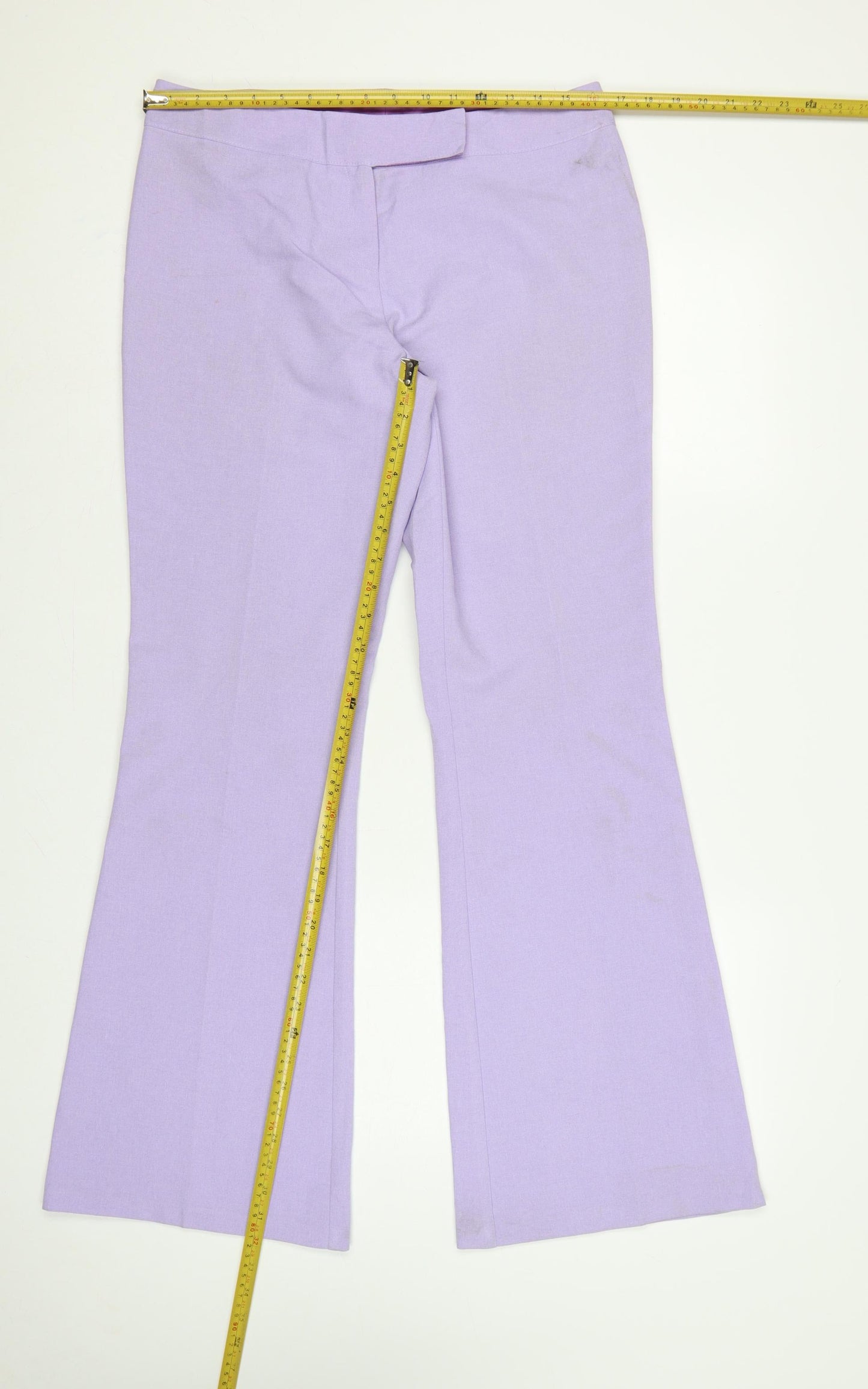 Topshop Women Purple UK 14 Flared Lined Dress Trousers