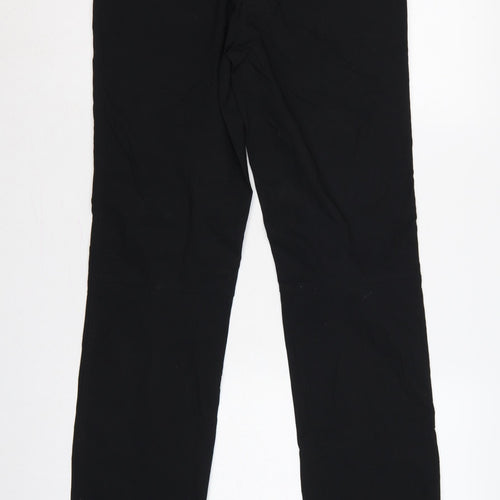 Craghoppers Women's Black UK 10 Regular Straight Trousers Zip Pockets