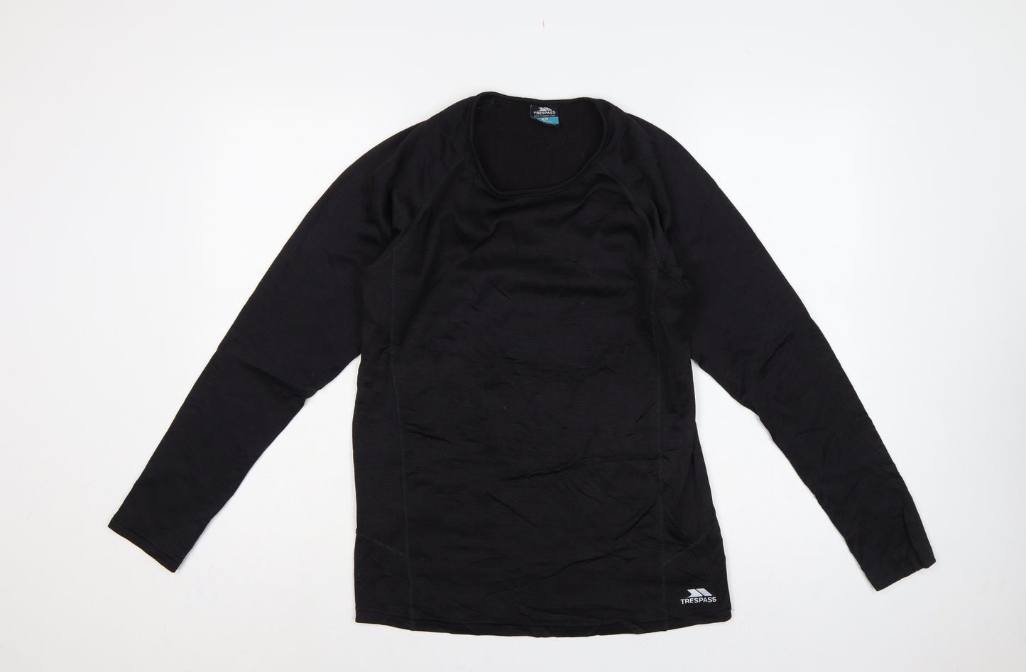 Trespass Men’s Black XS Long Sleeve Athletic Basic T-Shirt 32-34in