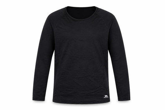 Trespass Men’s Black XS Long Sleeve Athletic Basic T-Shirt 32-34in