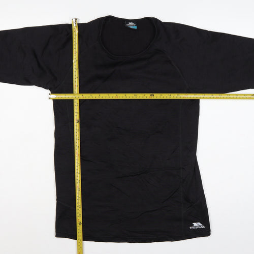 Trespass Men’s Black XS Long Sleeve Athletic Basic T-Shirt 32-34in
