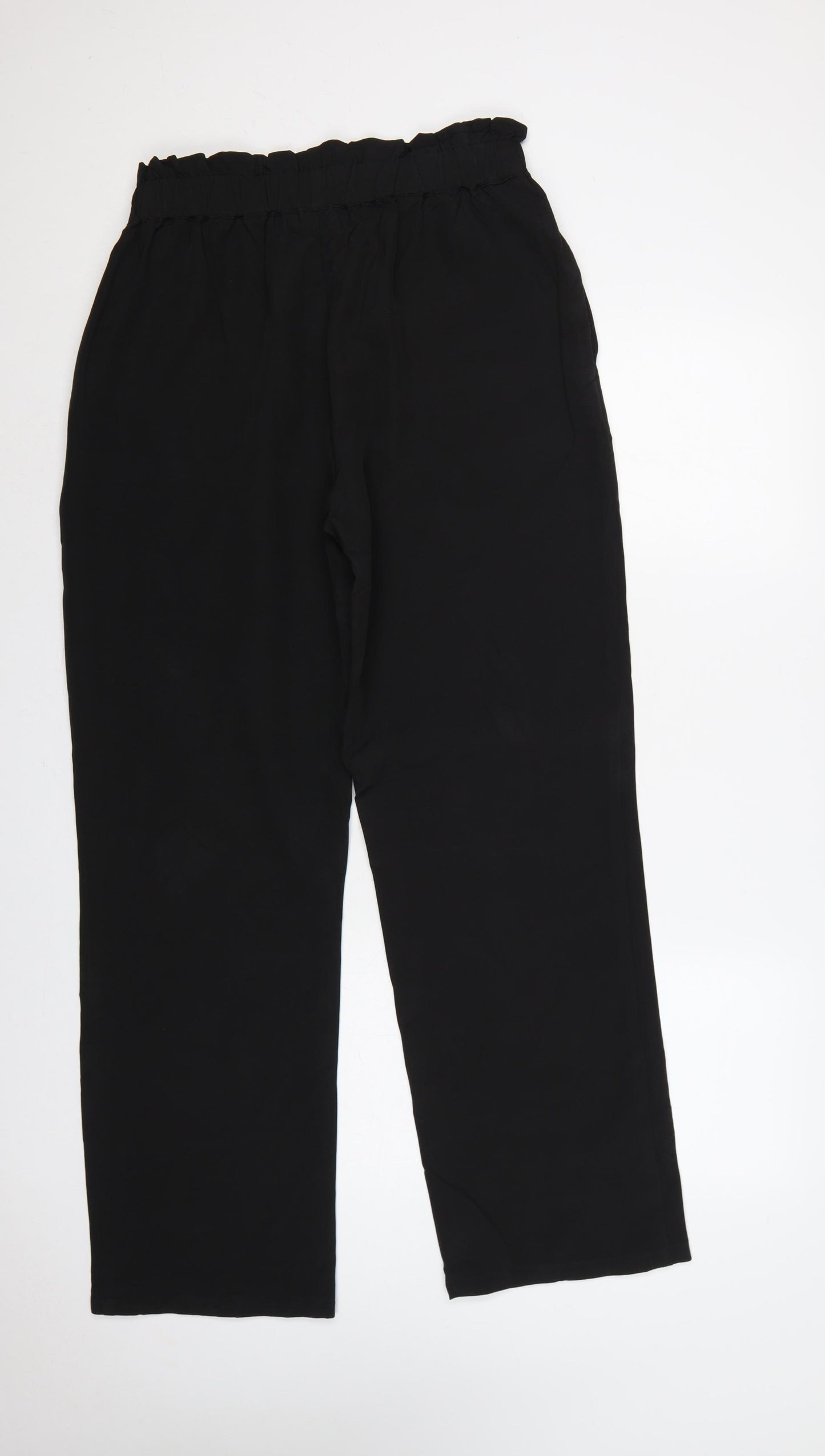 Compania Fantastica Women’s Black UK 12 Paperbag Wide-Leg Trousers