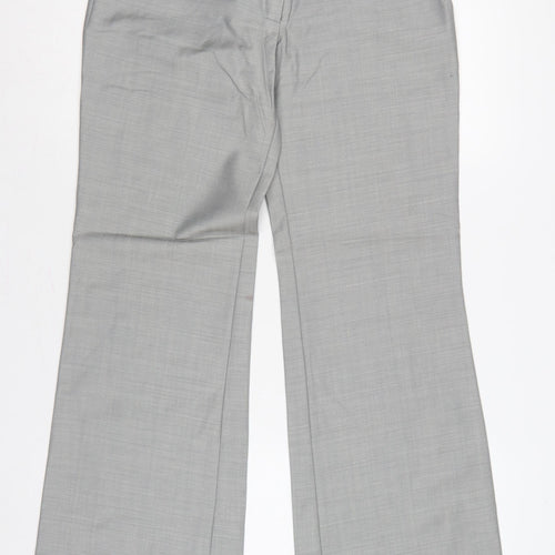 Ted Baker Women Grey UK 10 Flared Tailored Wool Mohair Trousers