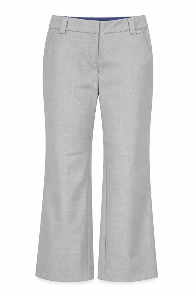 Ted Baker Women Grey UK 10 Flared Tailored Wool Mohair Trousers