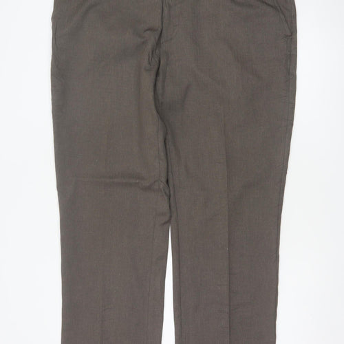Farah Classic Men's Brown Size 42 L31 Straight Dress Trousers