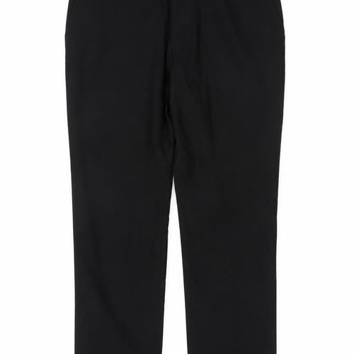 Next Men’s Black 34 Regular Straight Leg Dress Trousers 34W 31L