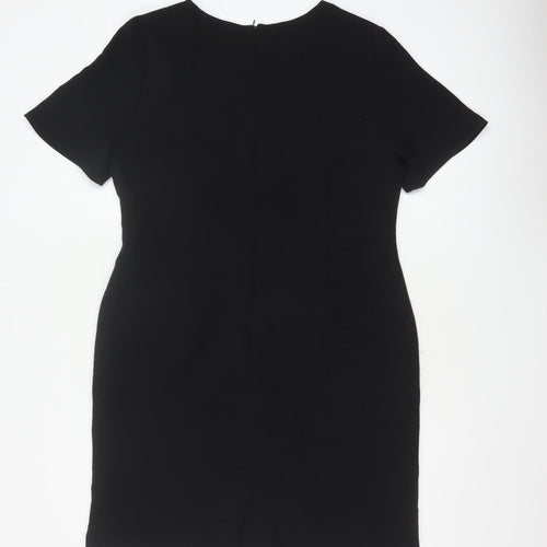 Hamells Women Black UK 16 Knee Length Sheath Dress Flared Sleeve