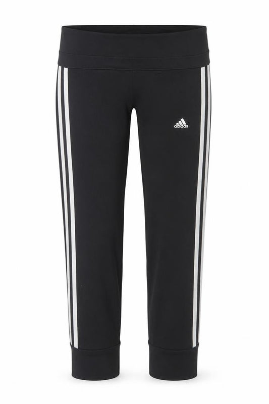 Adidas Women Black XS Climalite 3 Stripe Skinny Leggings Gym