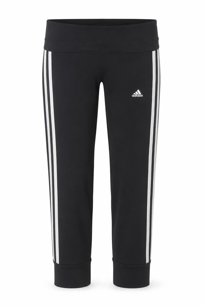 Adidas Women Black XS Climalite 3 Stripe Skinny Leggings Gym