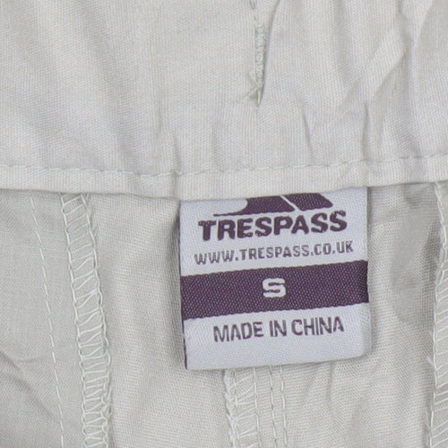 Trespass Men’s Beige S Cargo Trousers Straight Leg Multi Pocket